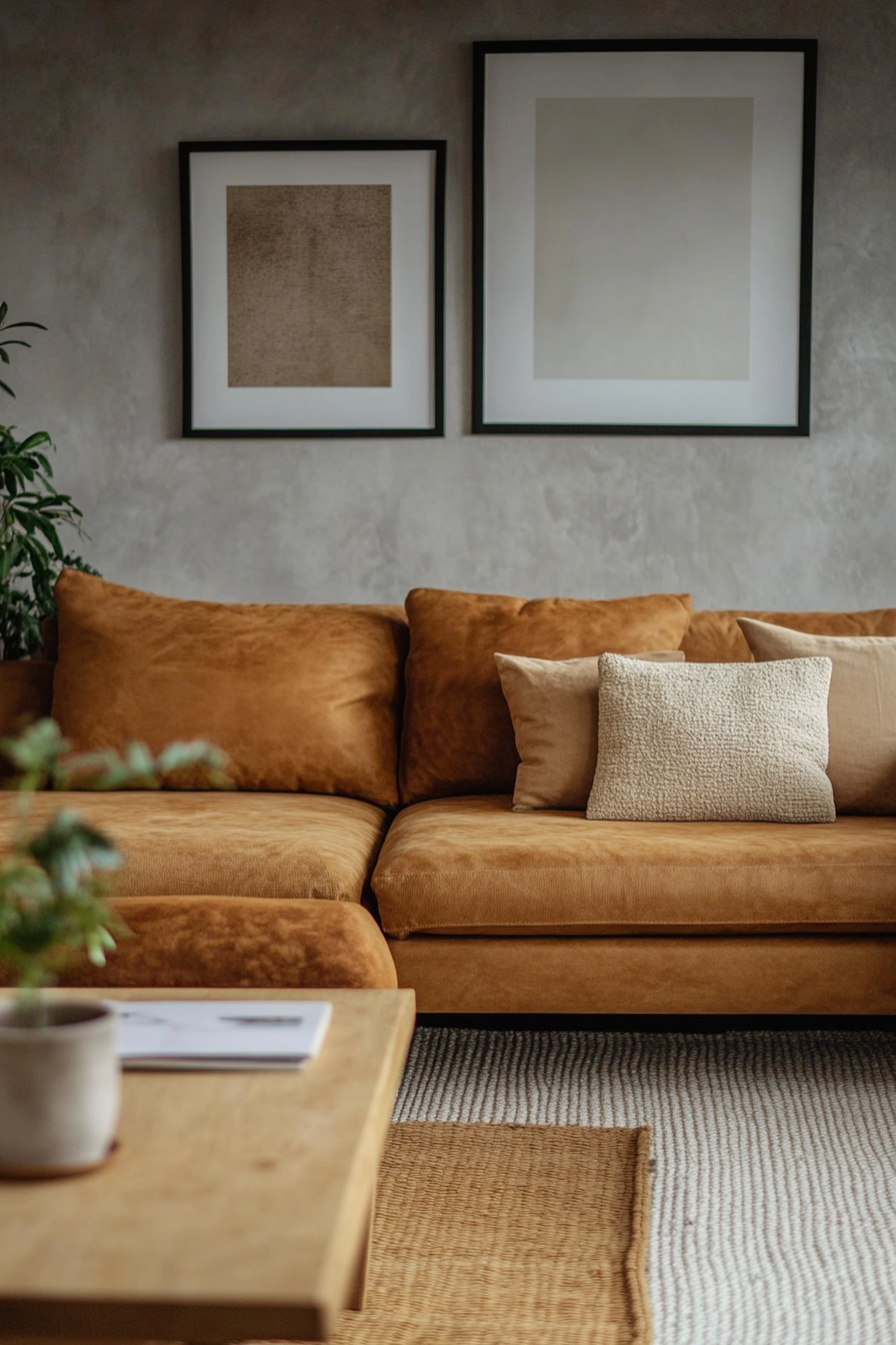 chocolate brown couch living room ideas