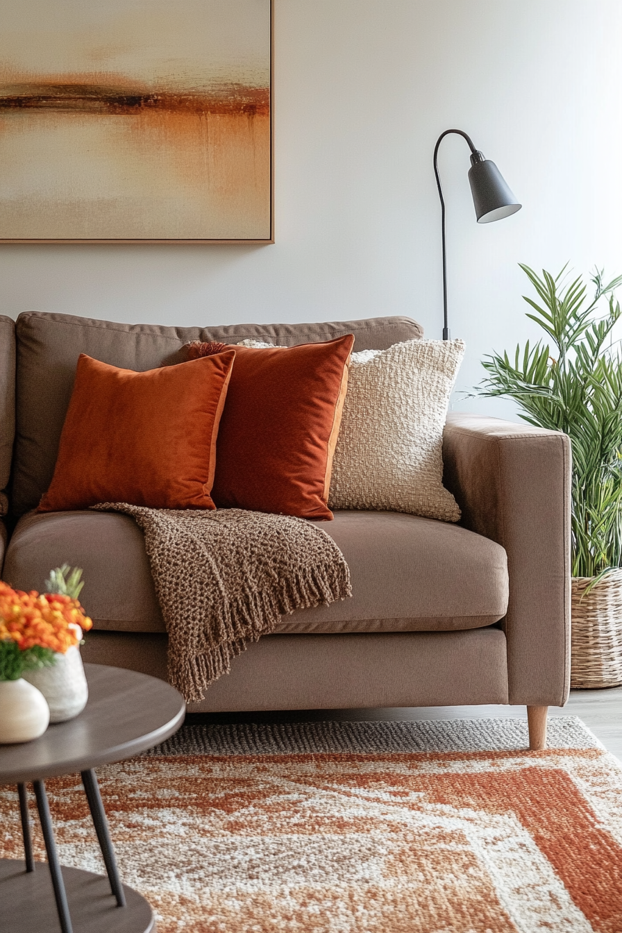 chocolate brown couch living room ideas