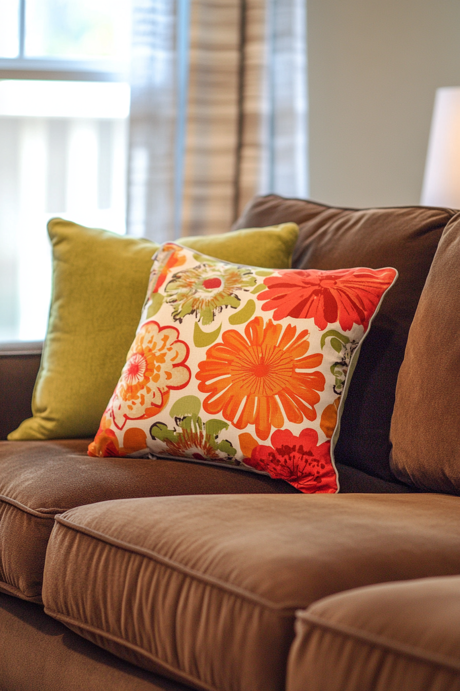 chocolate brown couch living room ideas