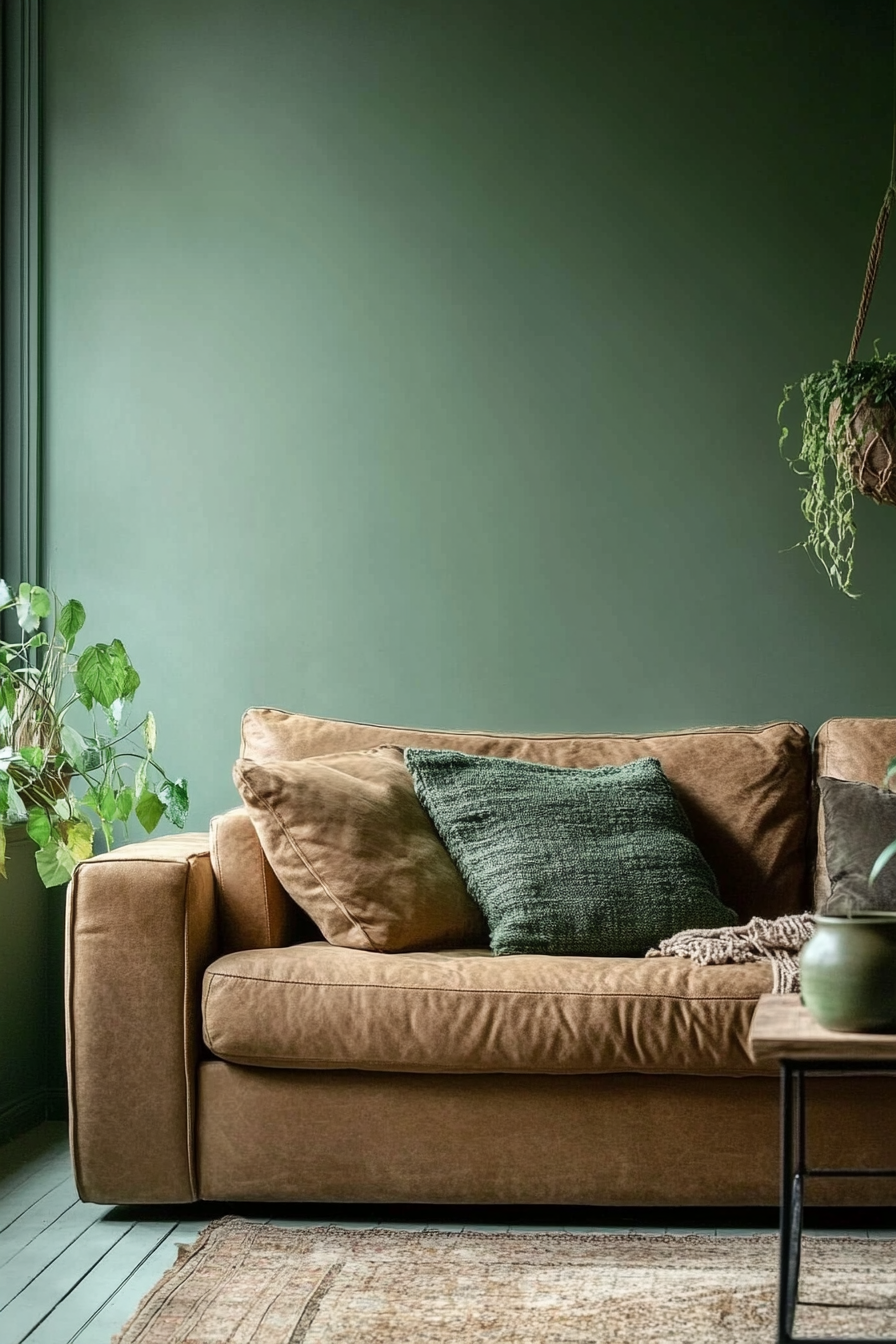 chocolate brown couch living room ideas