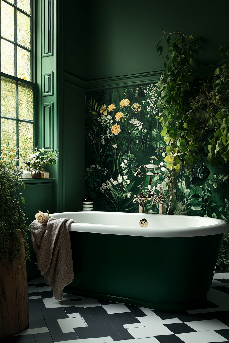 dark academia bathroom