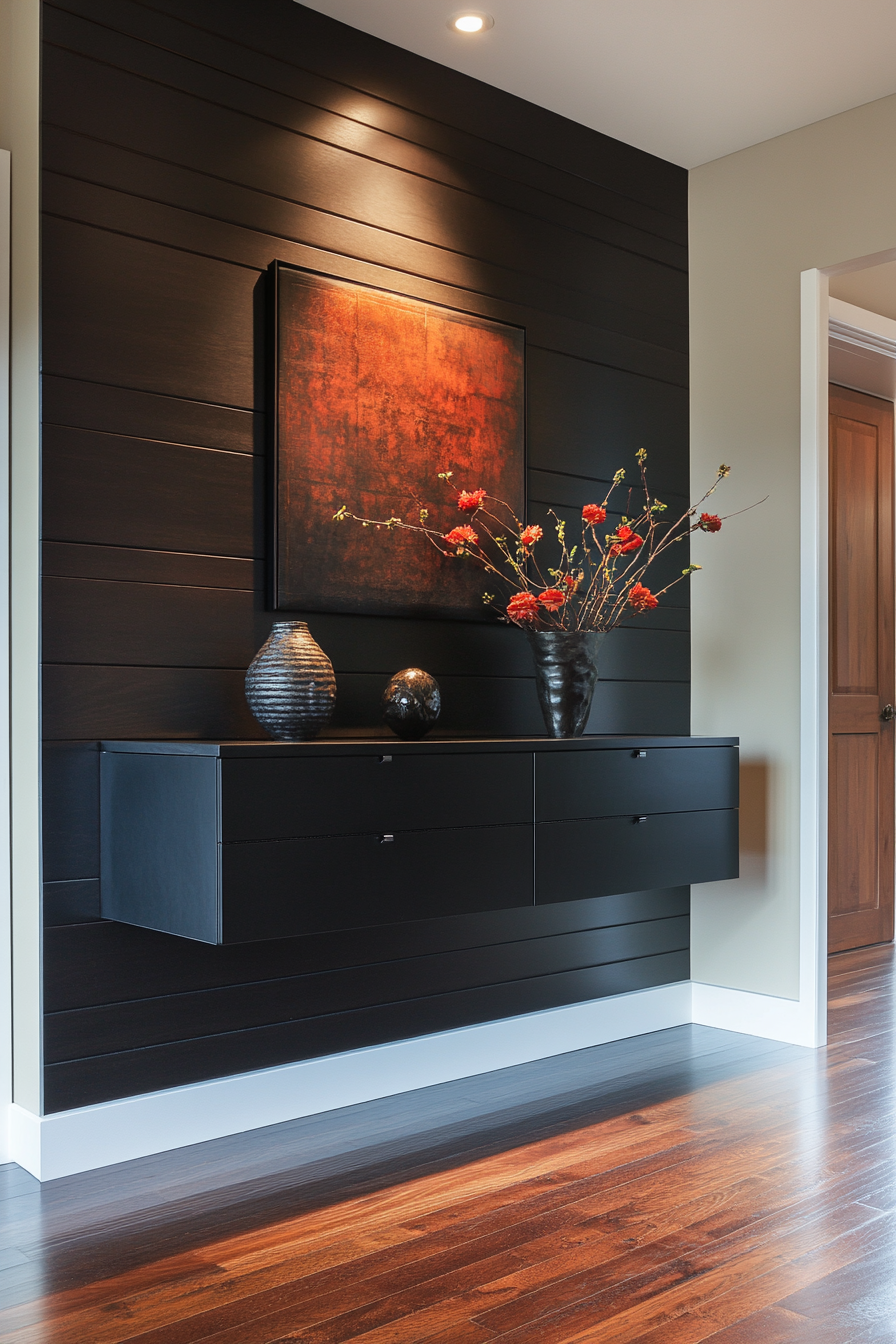 black-entryway-table