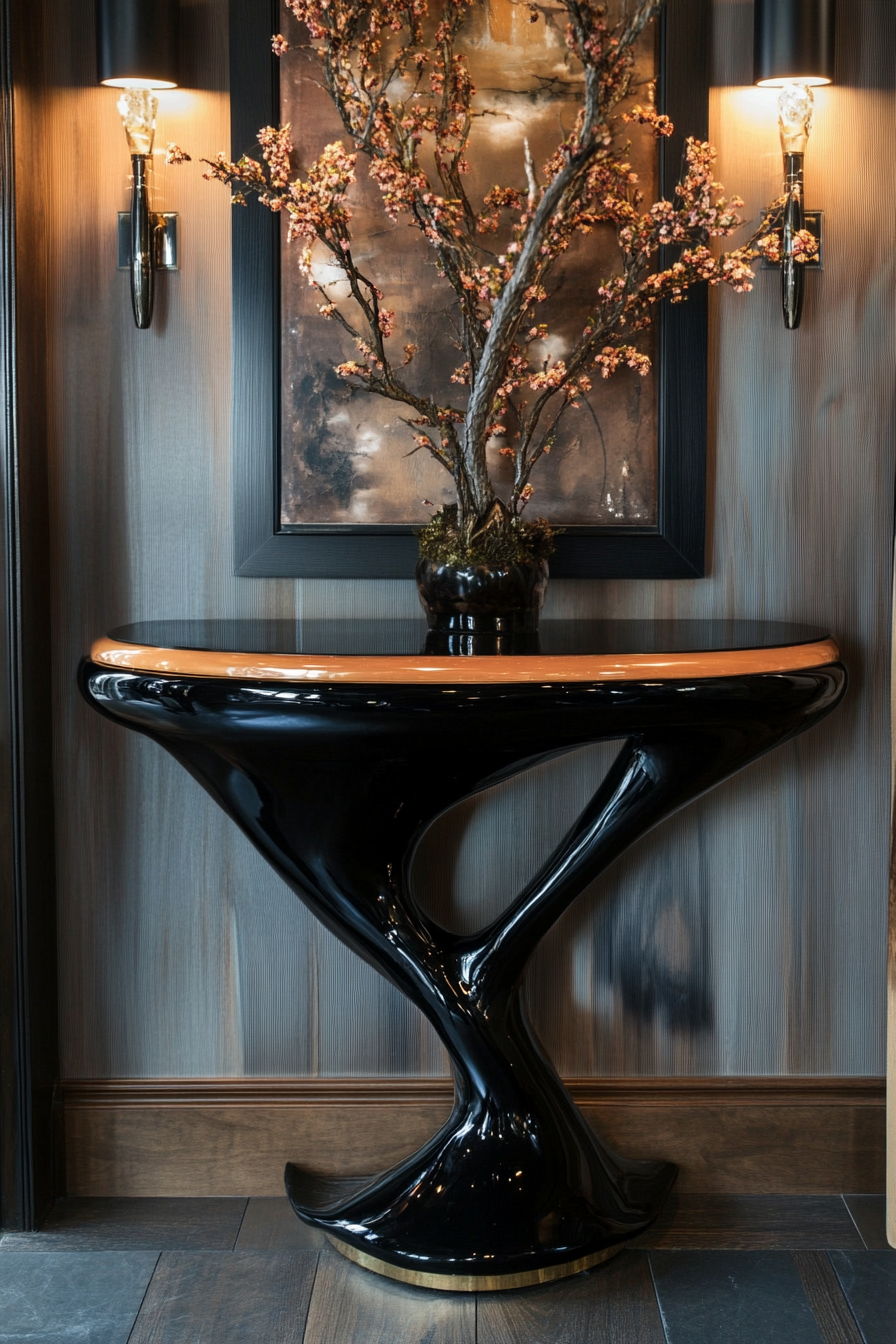 black-entryway-table