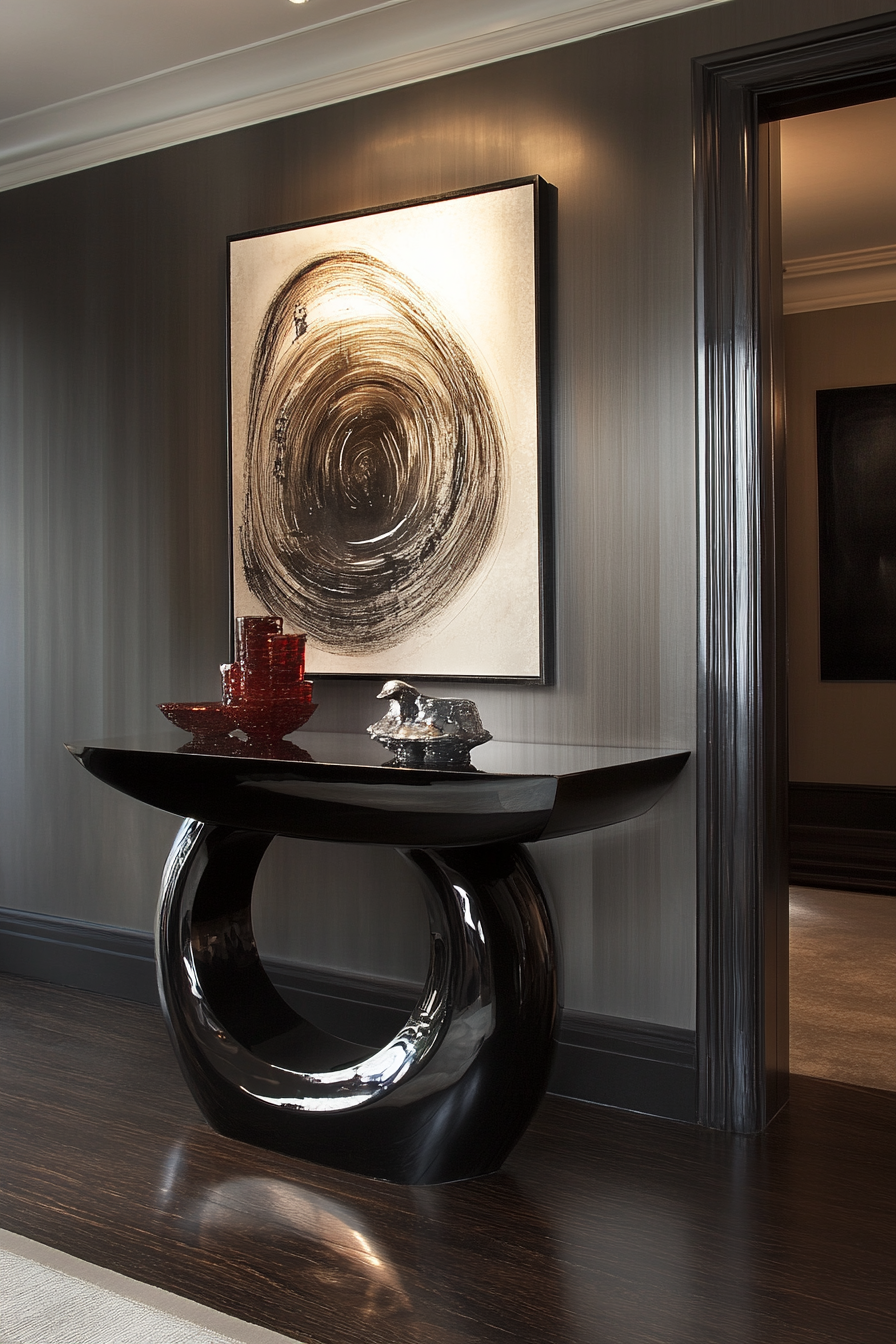 black-entryway-table