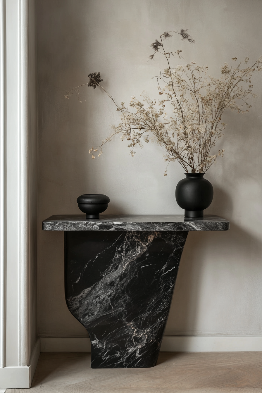 black-entryway-table