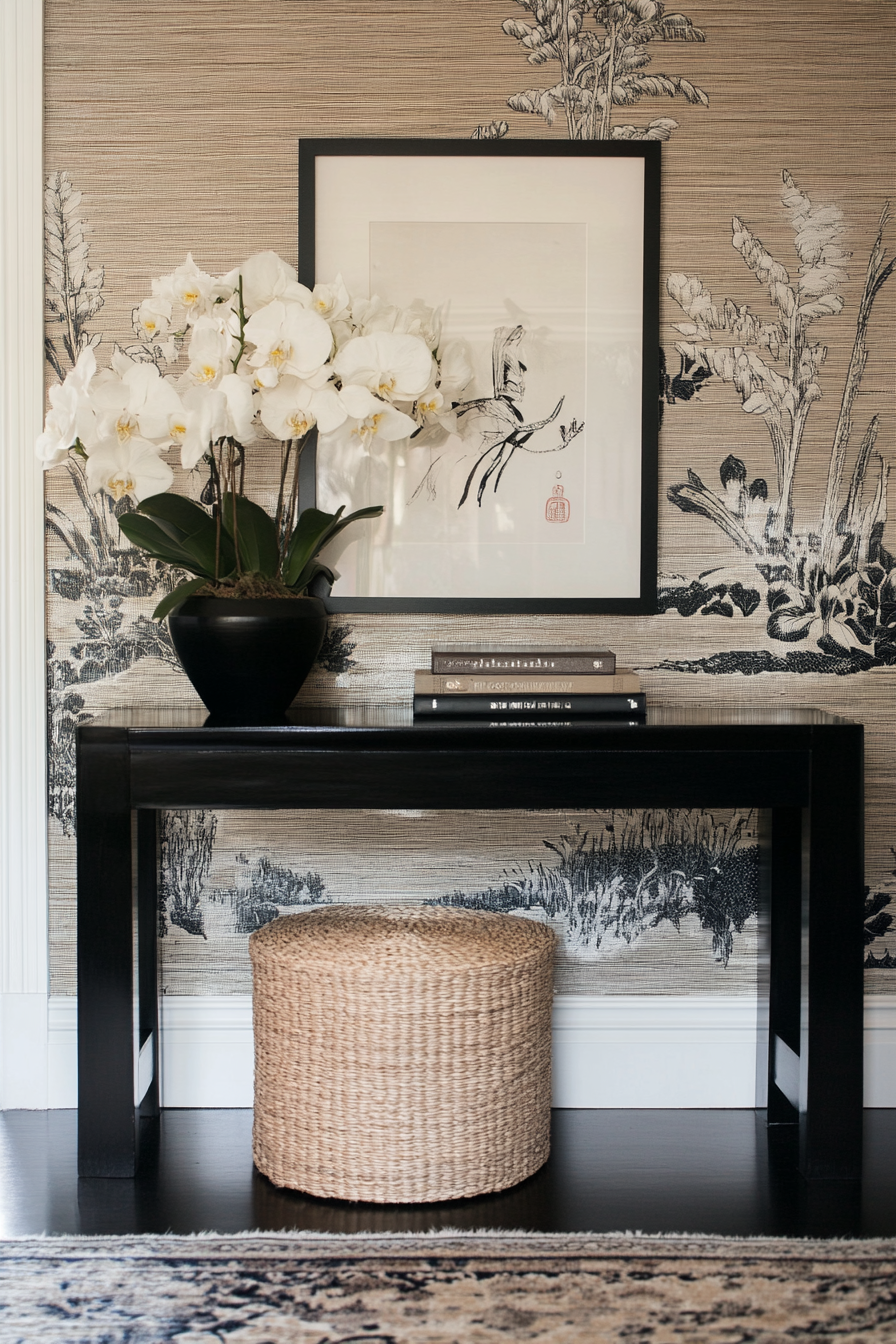 black-entryway-table