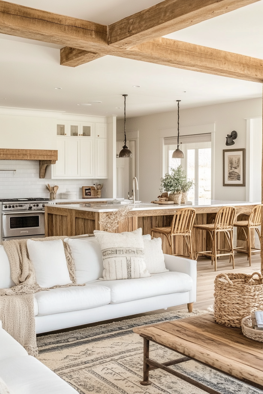 kitchen and living room combo