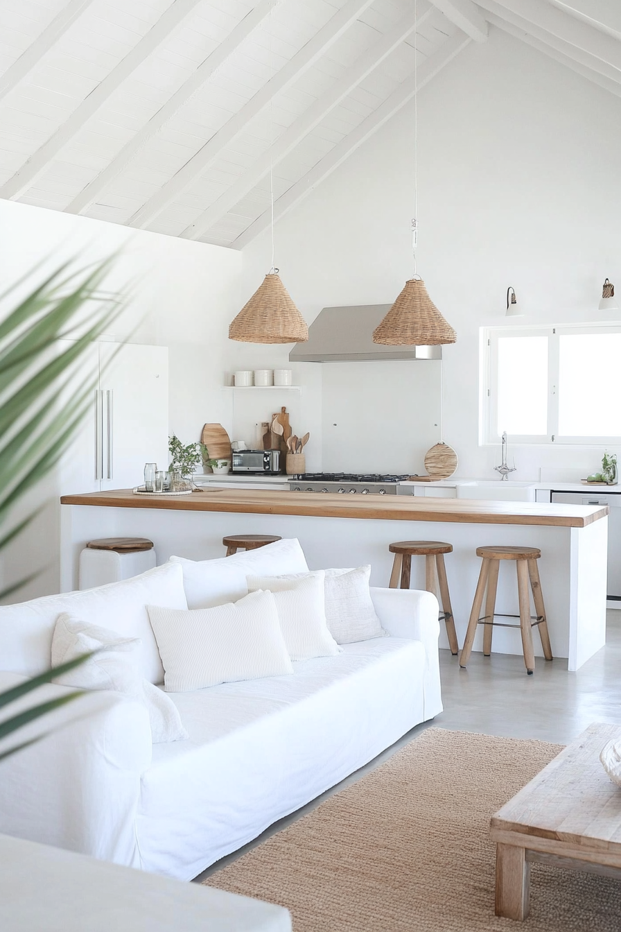 kitchen and living room combo