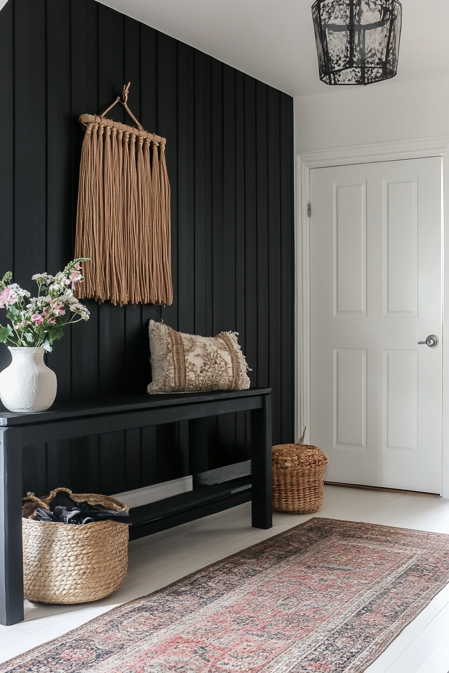 black-entryway-table