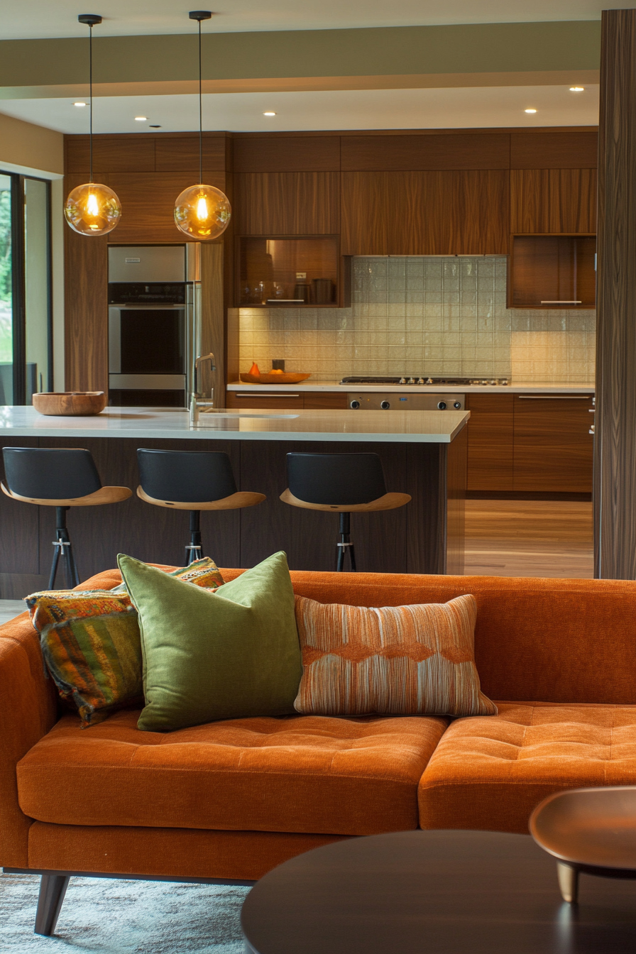 kitchen and living room combo