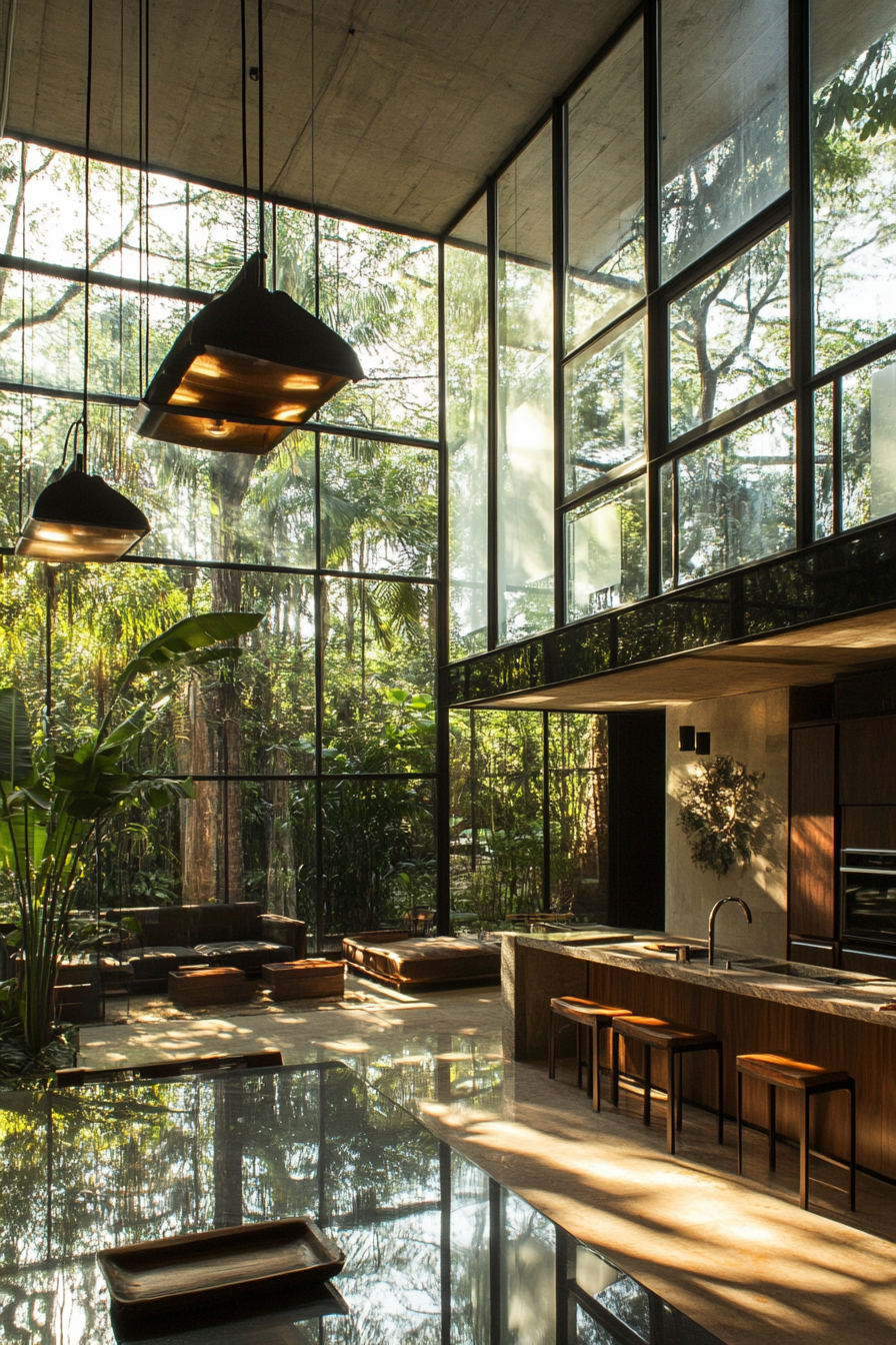 kitchen and living room combo