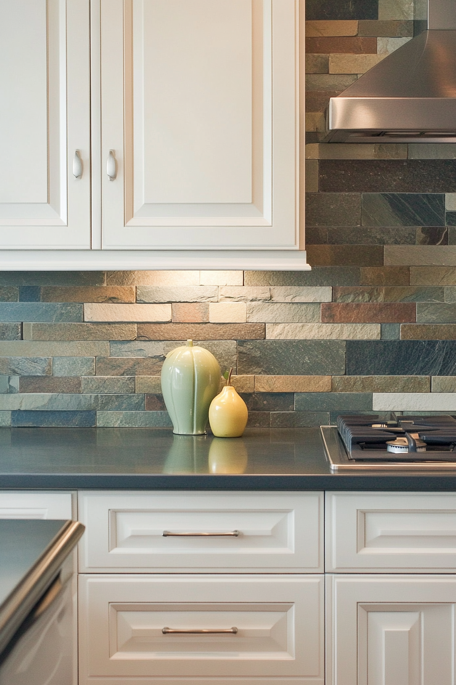 kitchen backsplash with white cabinets