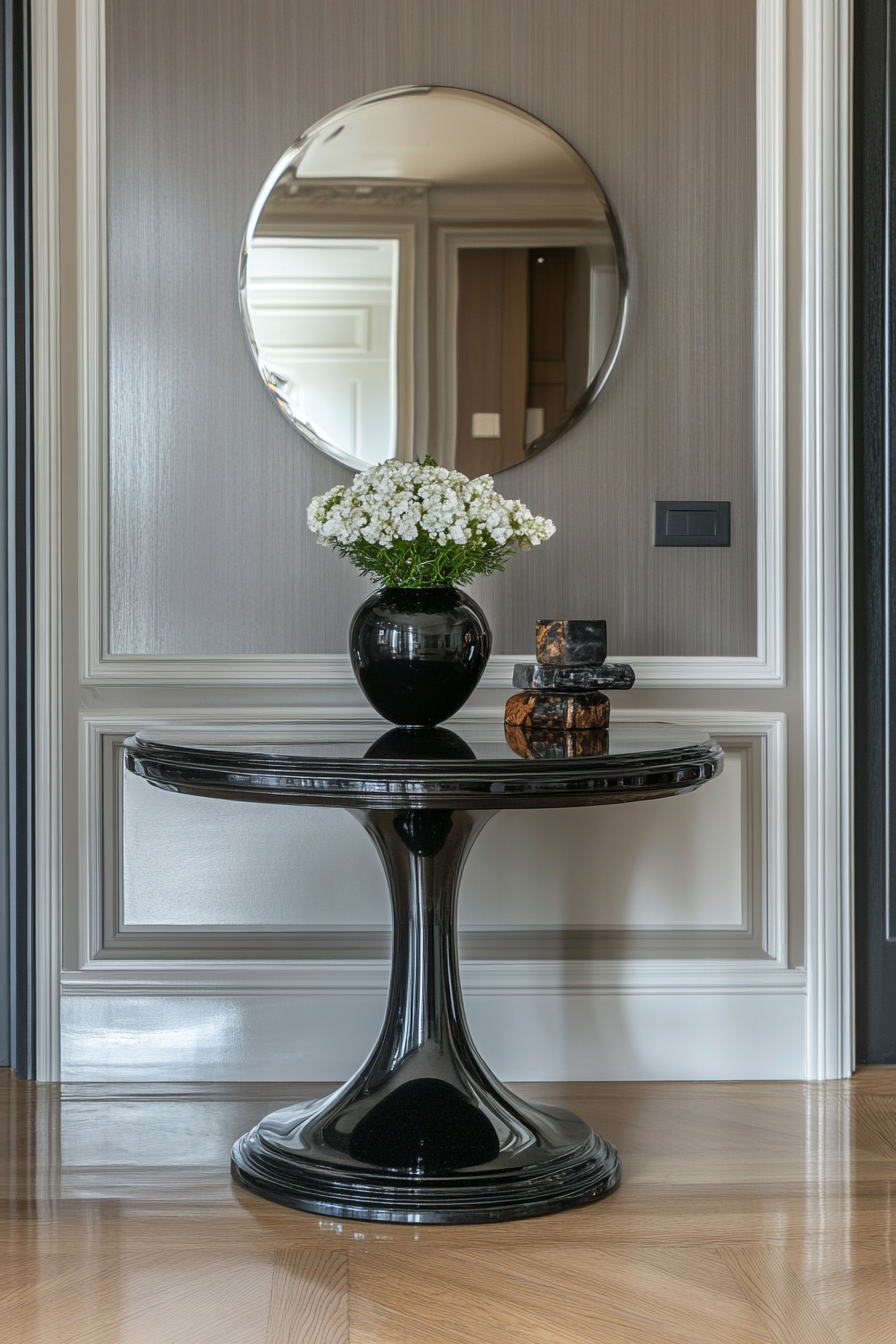 black-entryway-table