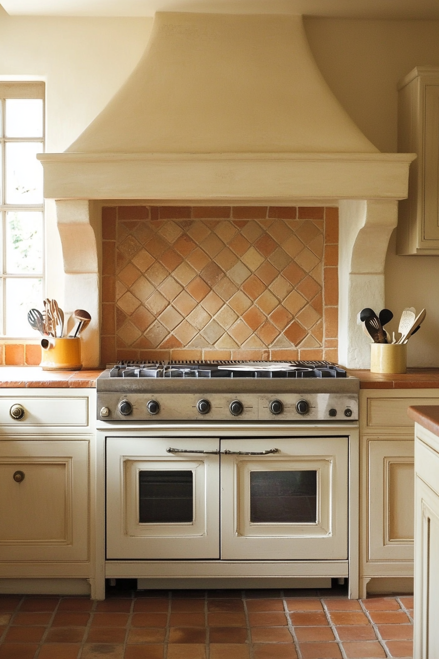 kitchen backsplash with white cabinets