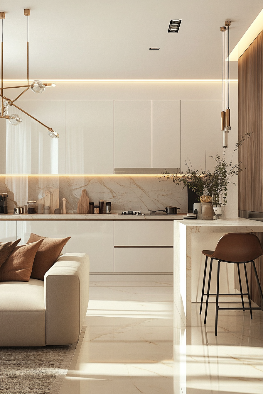 kitchen and living room combo