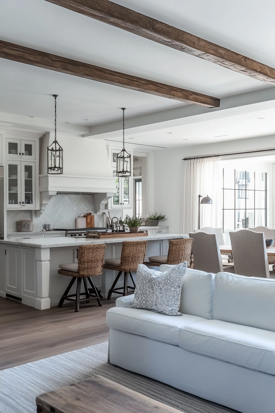 kitchen and living room combo