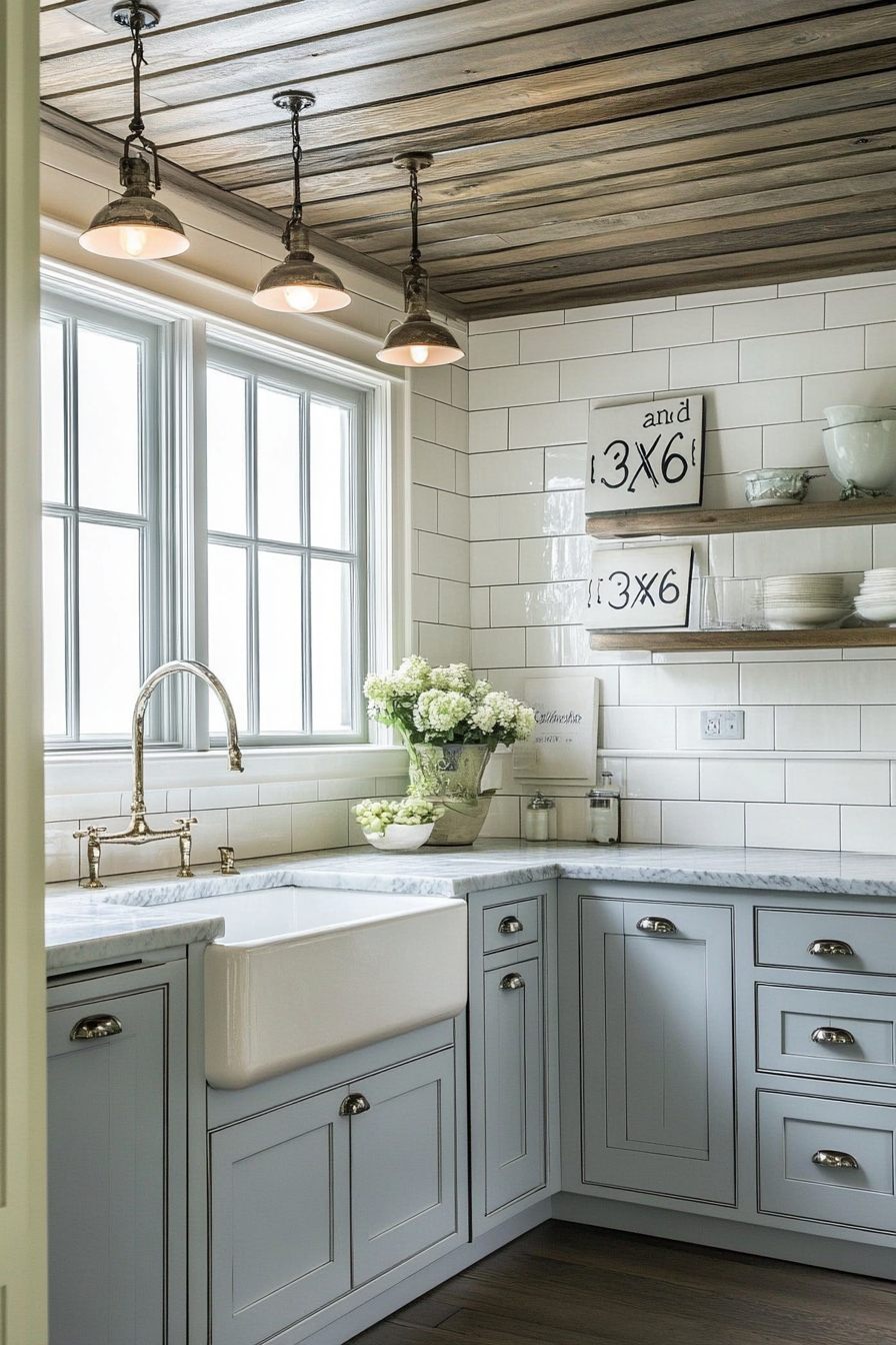 kitchen backsplash with white cabinets