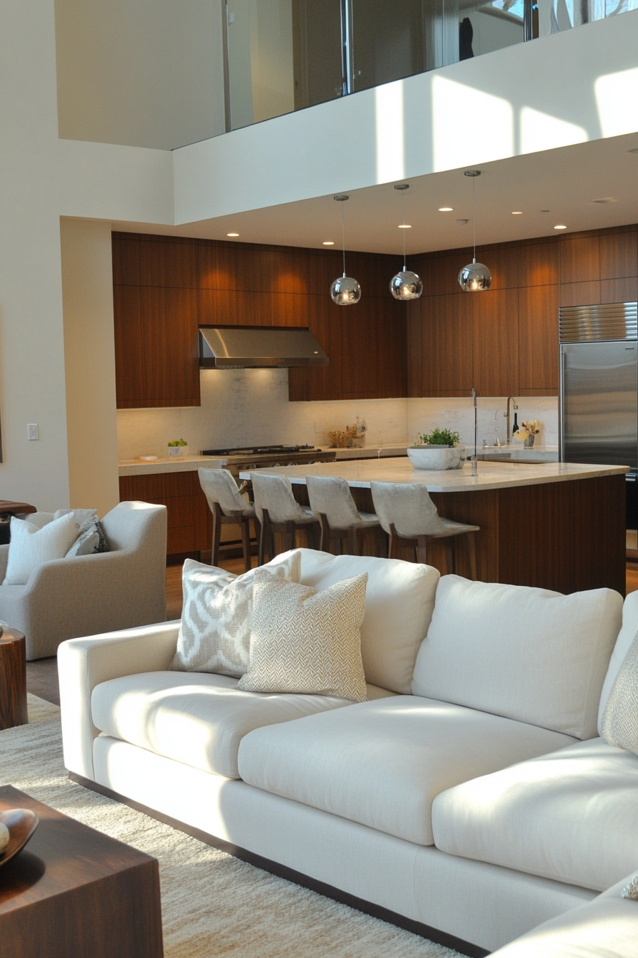 kitchen and living room combo