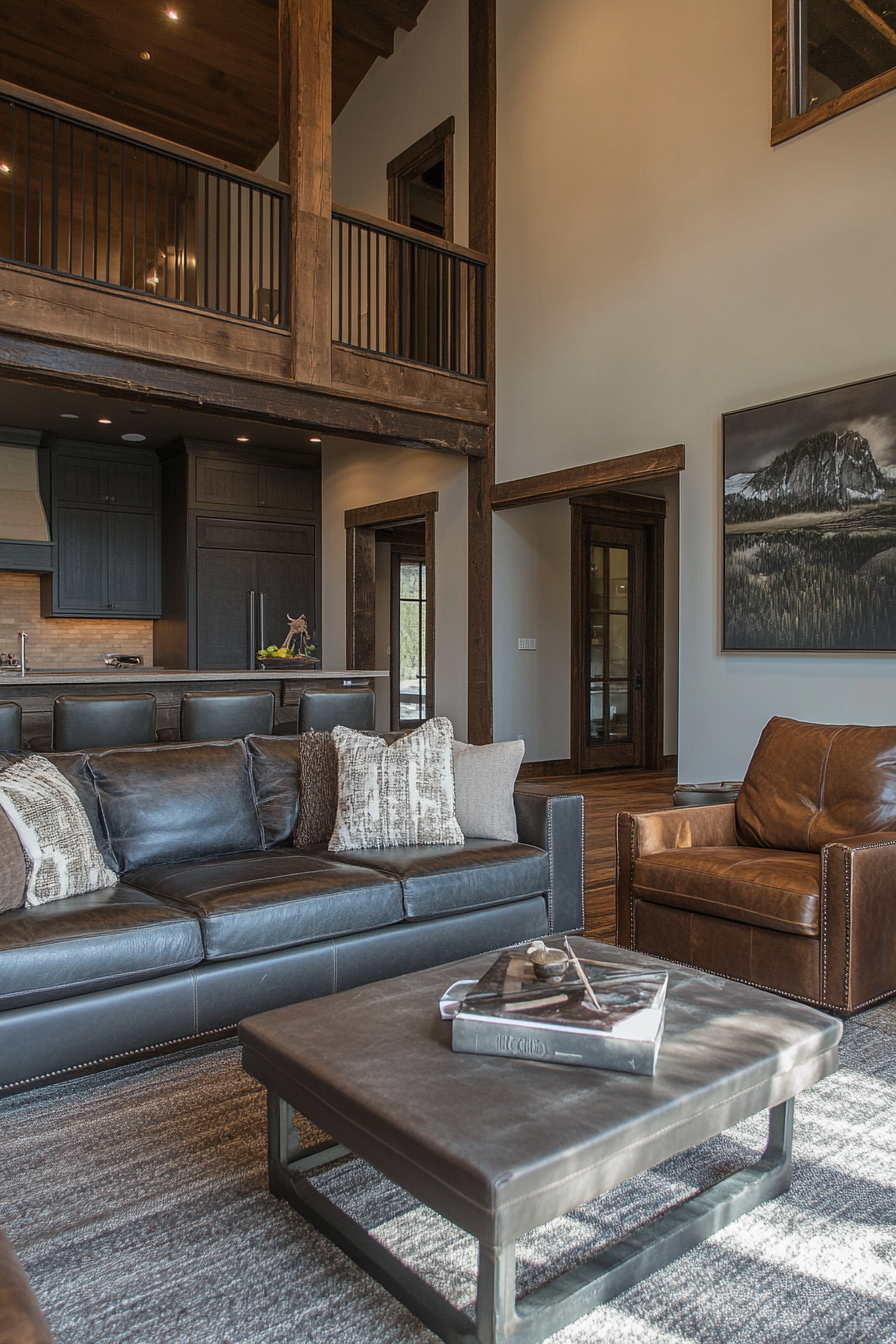 dark gray sofa living room idea