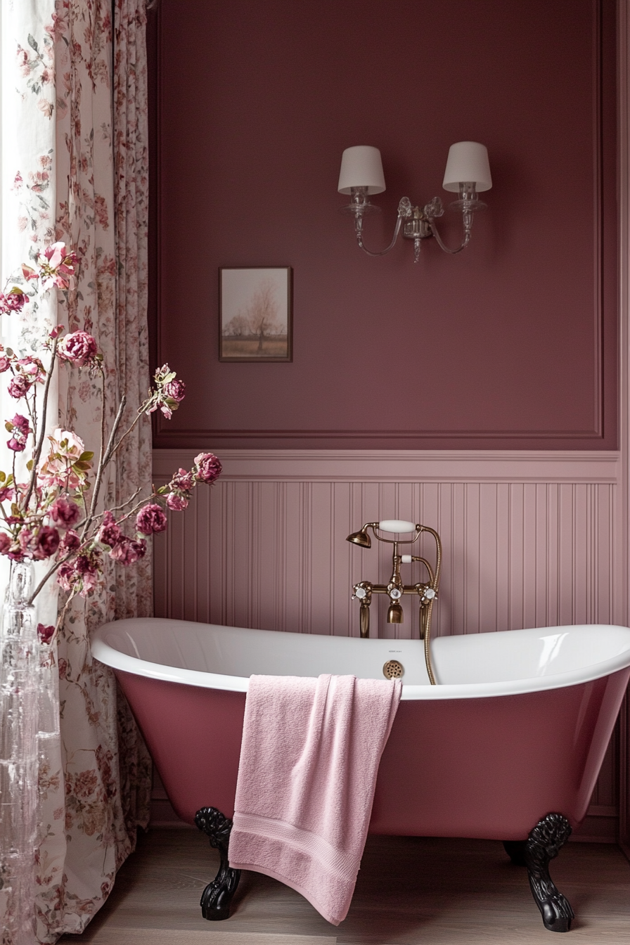 burgundy-bathroom