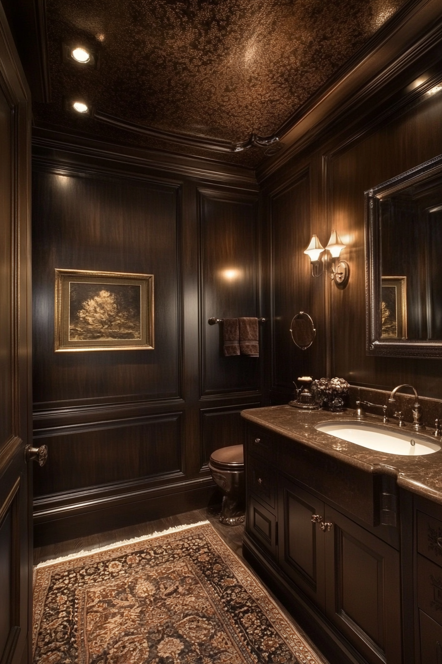 moody powder room