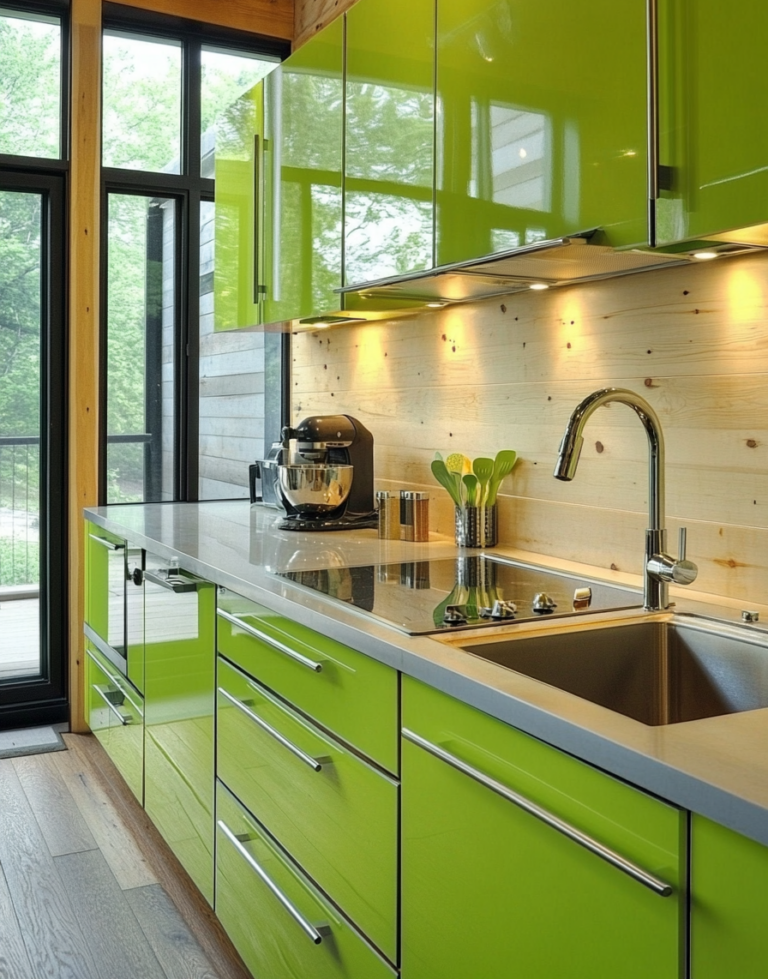 Photo inspiration: Picture Idea: 13 Green Kitchen Cabinet Designs For A Fresh Look