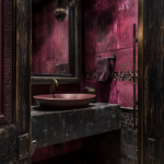 Everyone Is Talking About Burgundy Bathrooms And Here’s Why