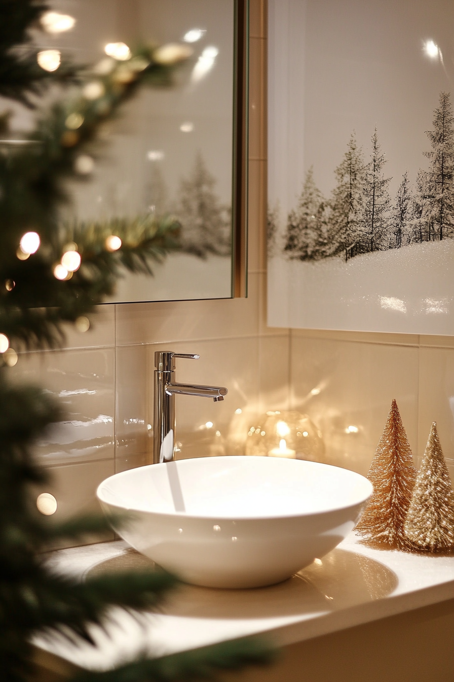 bathroom christmas decor