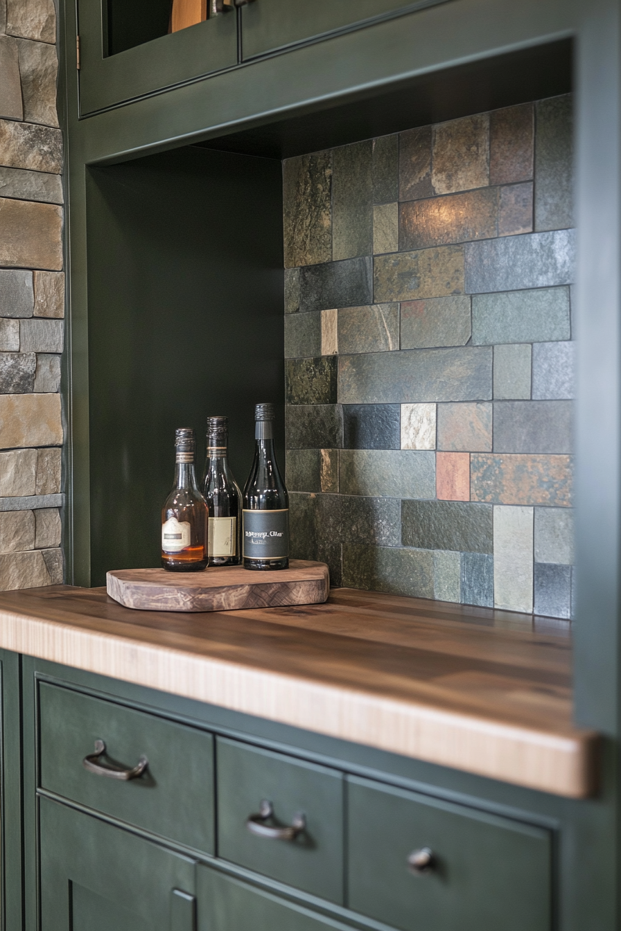 green-kitchen-cabinets