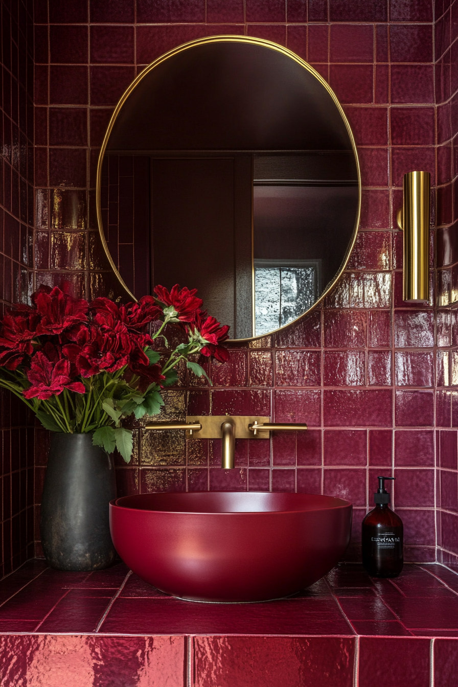 burgundy-bathroom