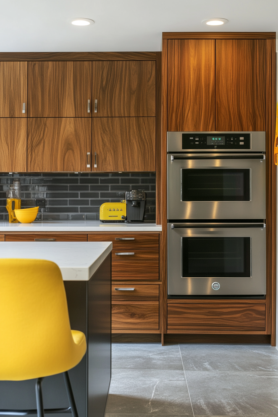 dark wood kitchen cabinets