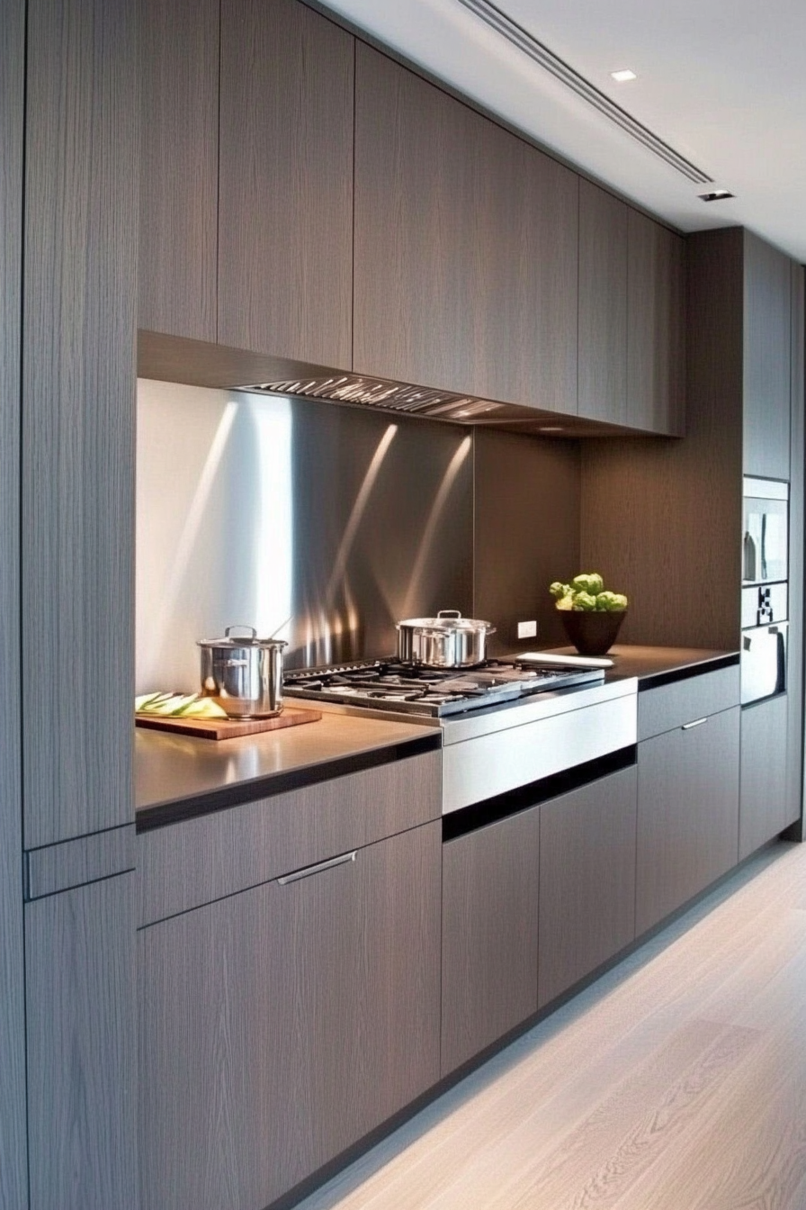 dark wood kitchen cabinets