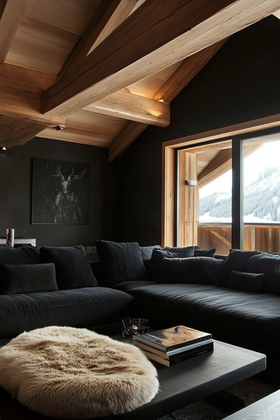 black-sofa-living-room-decor