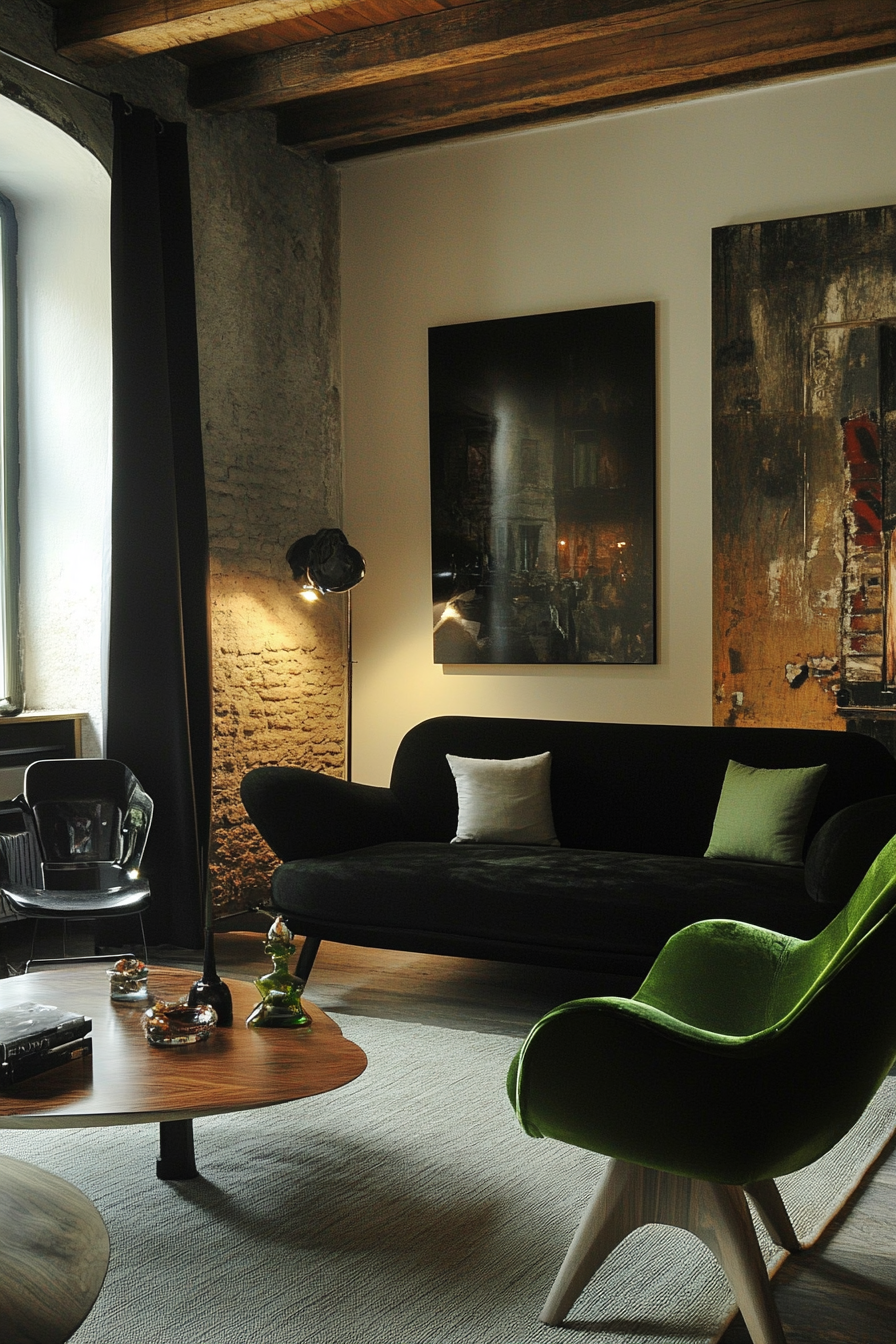 black-sofa-living-room-decor