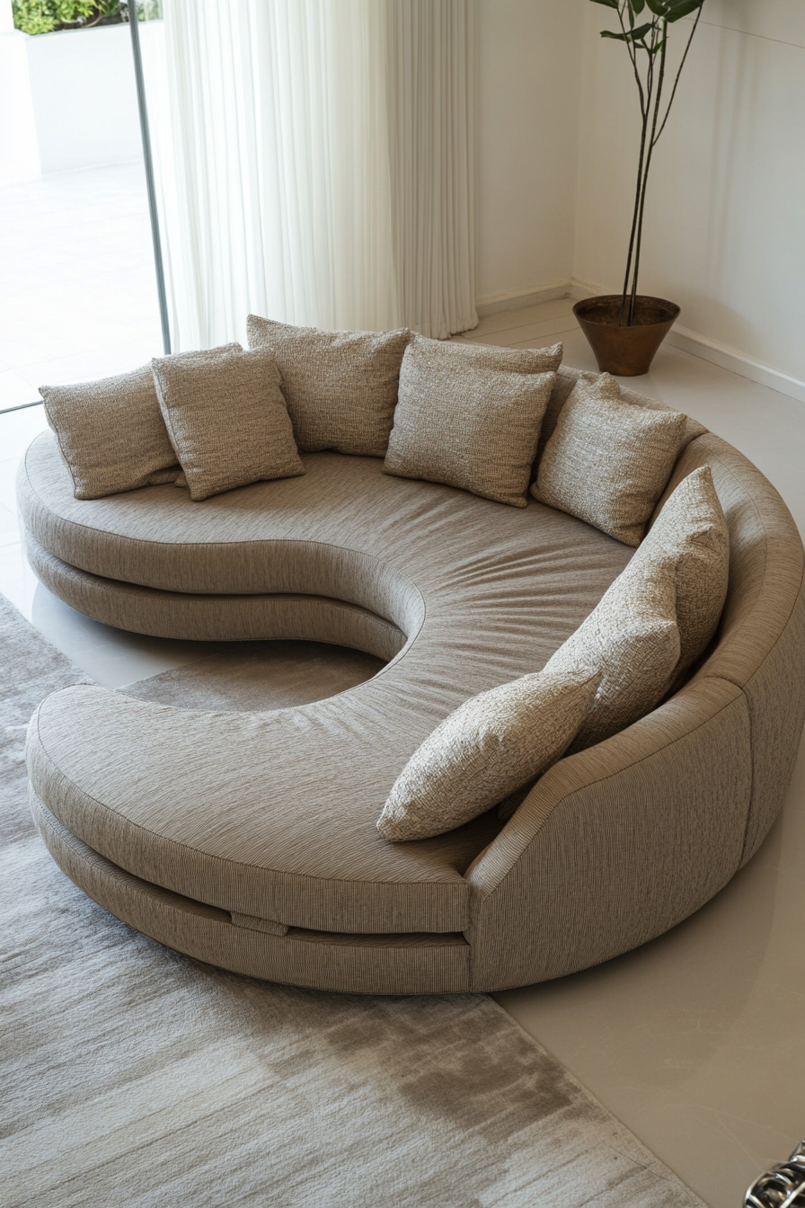 curved sofa