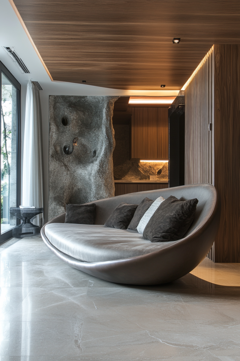 curved sofa