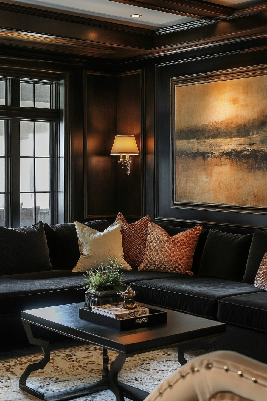 black-sofa-living-room-decor