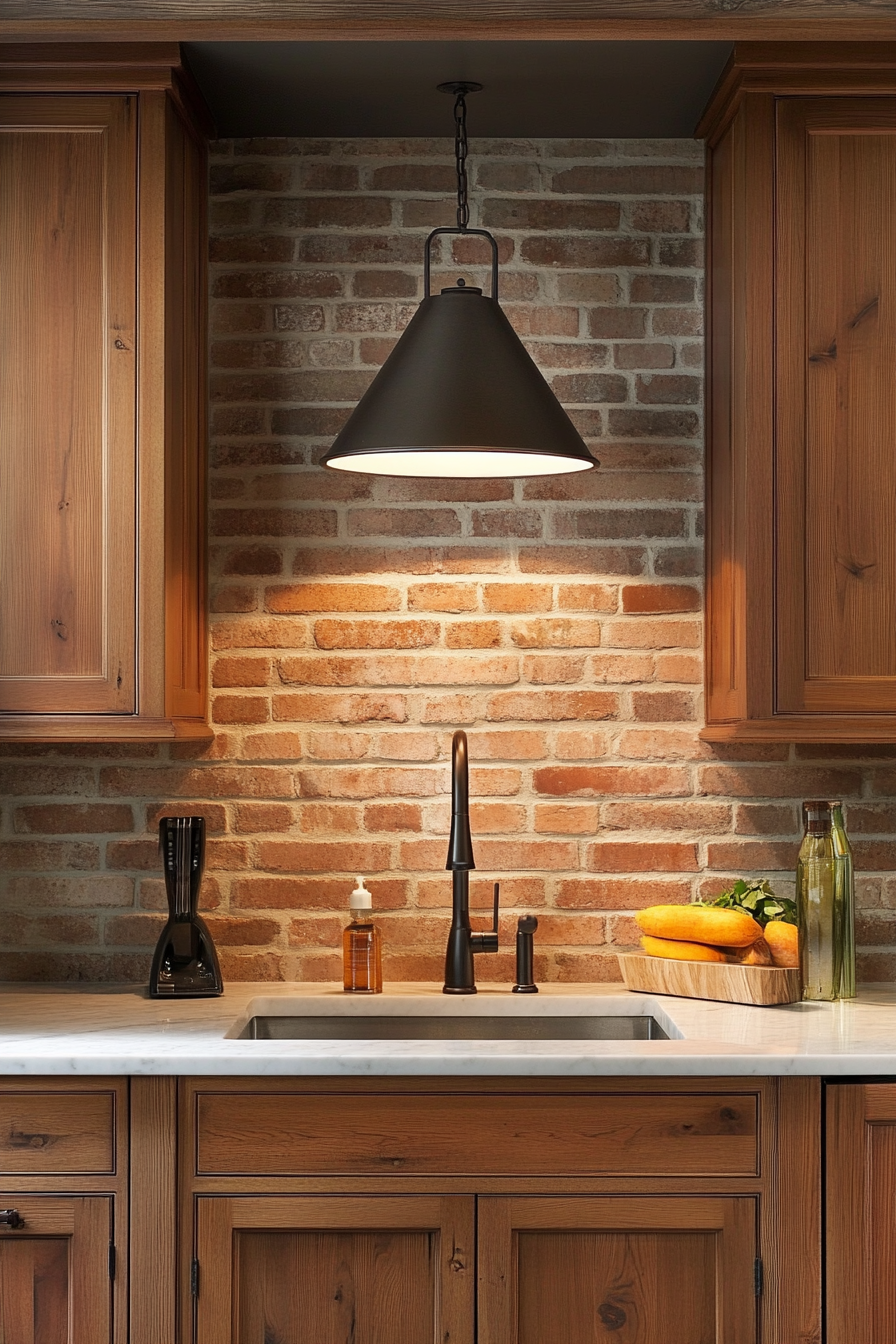 dark wood kitchen cabinets