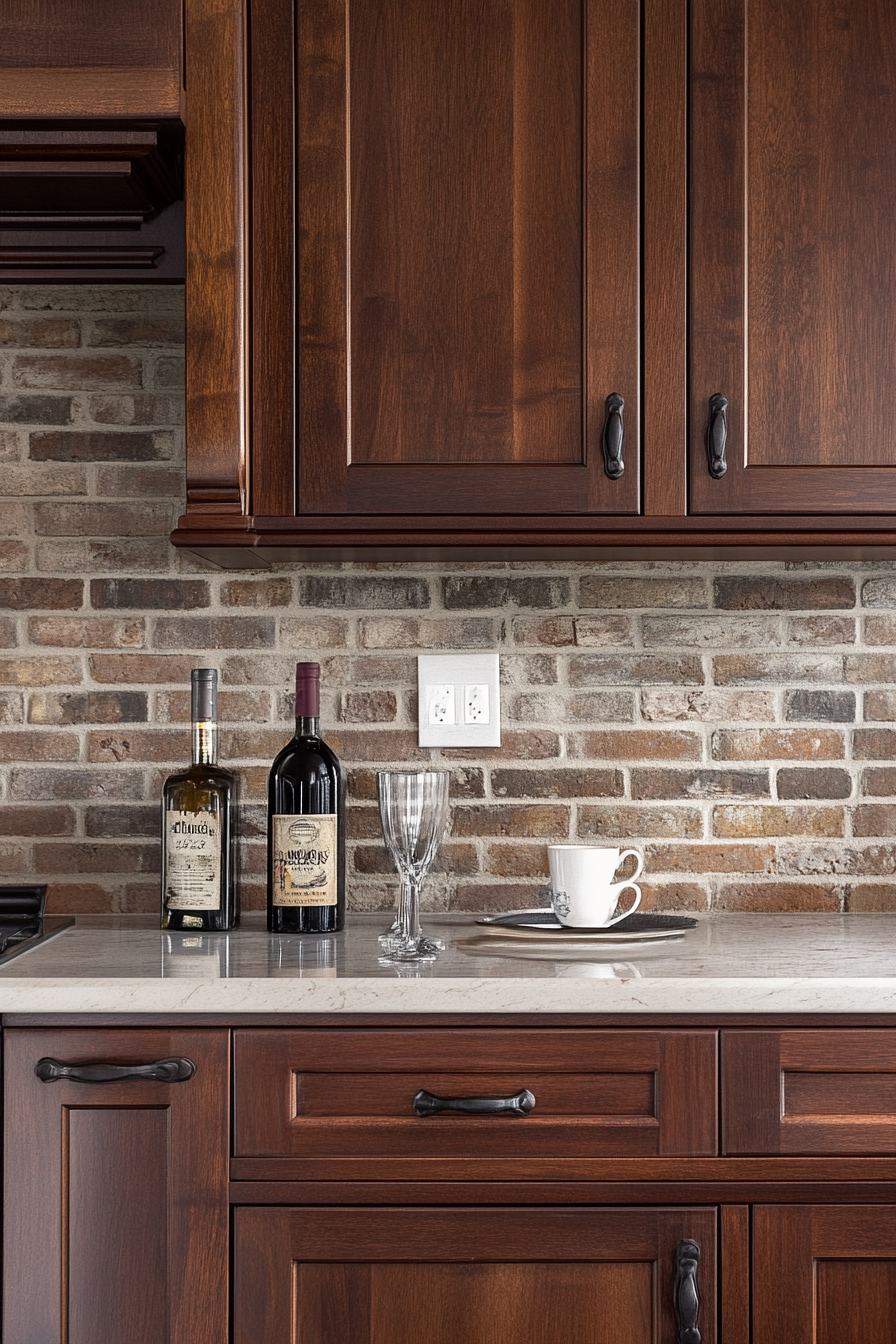 dark wood kitchen cabinets