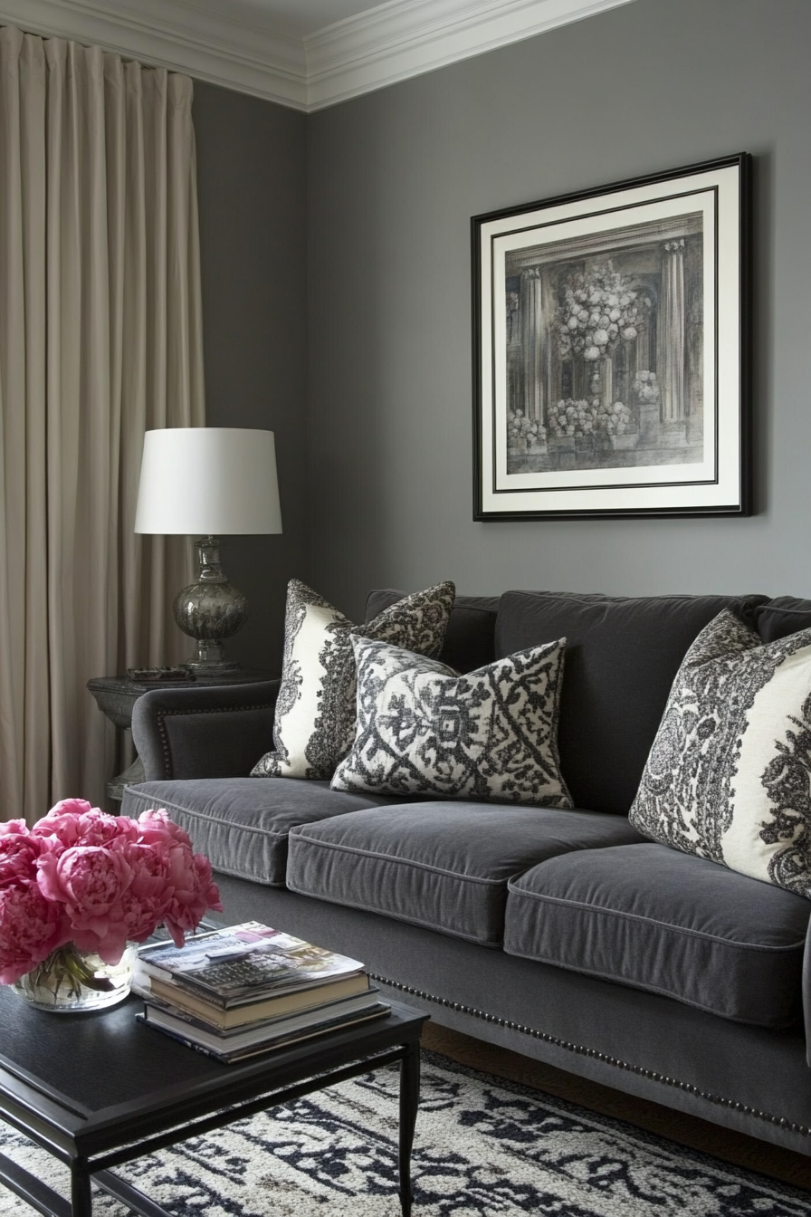 dark gray sofa living room ideas