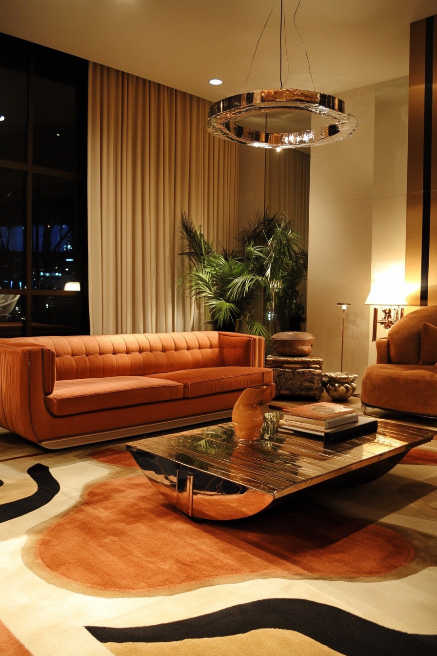 moody vintage living room