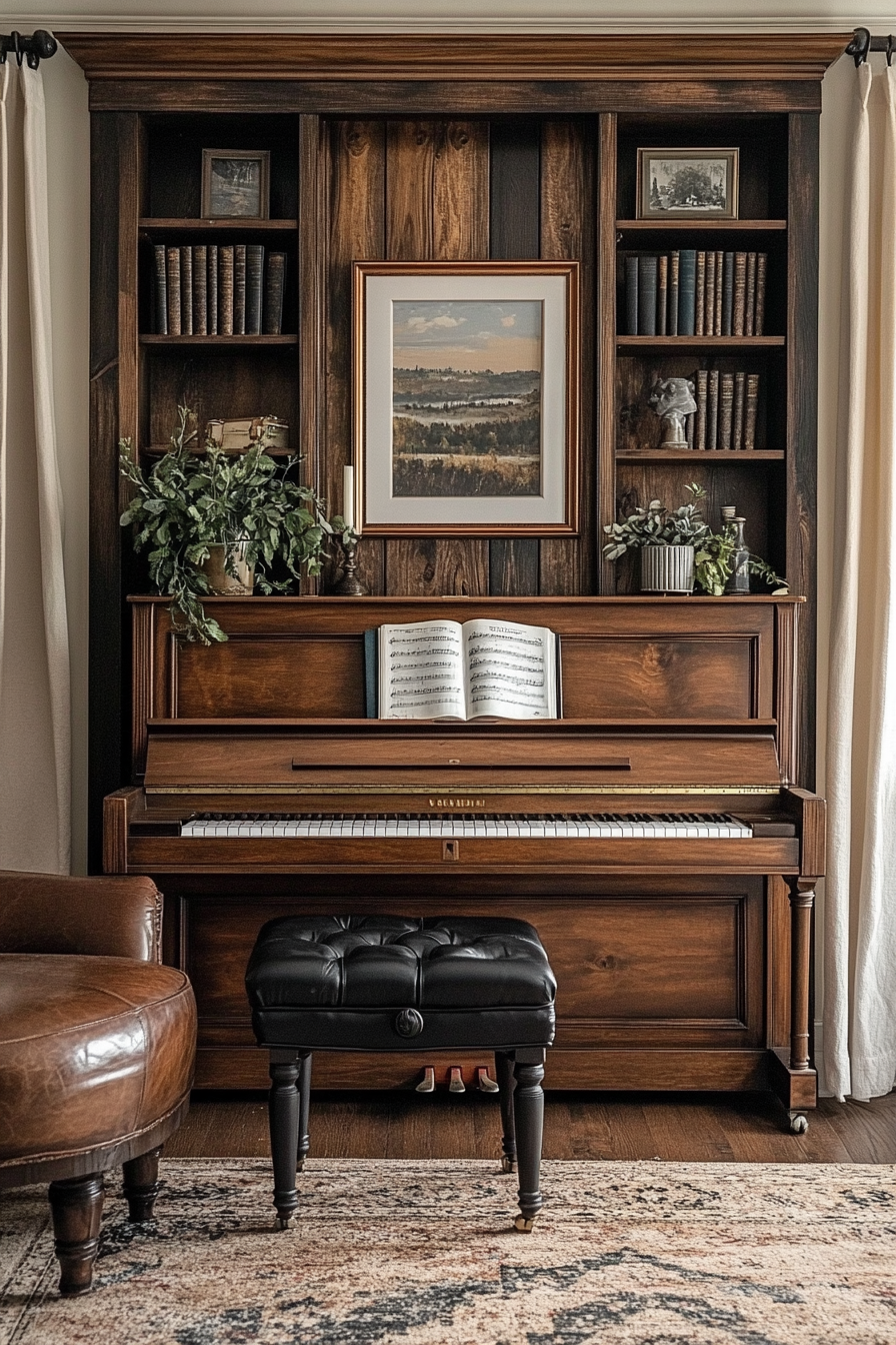 upright piano decor
