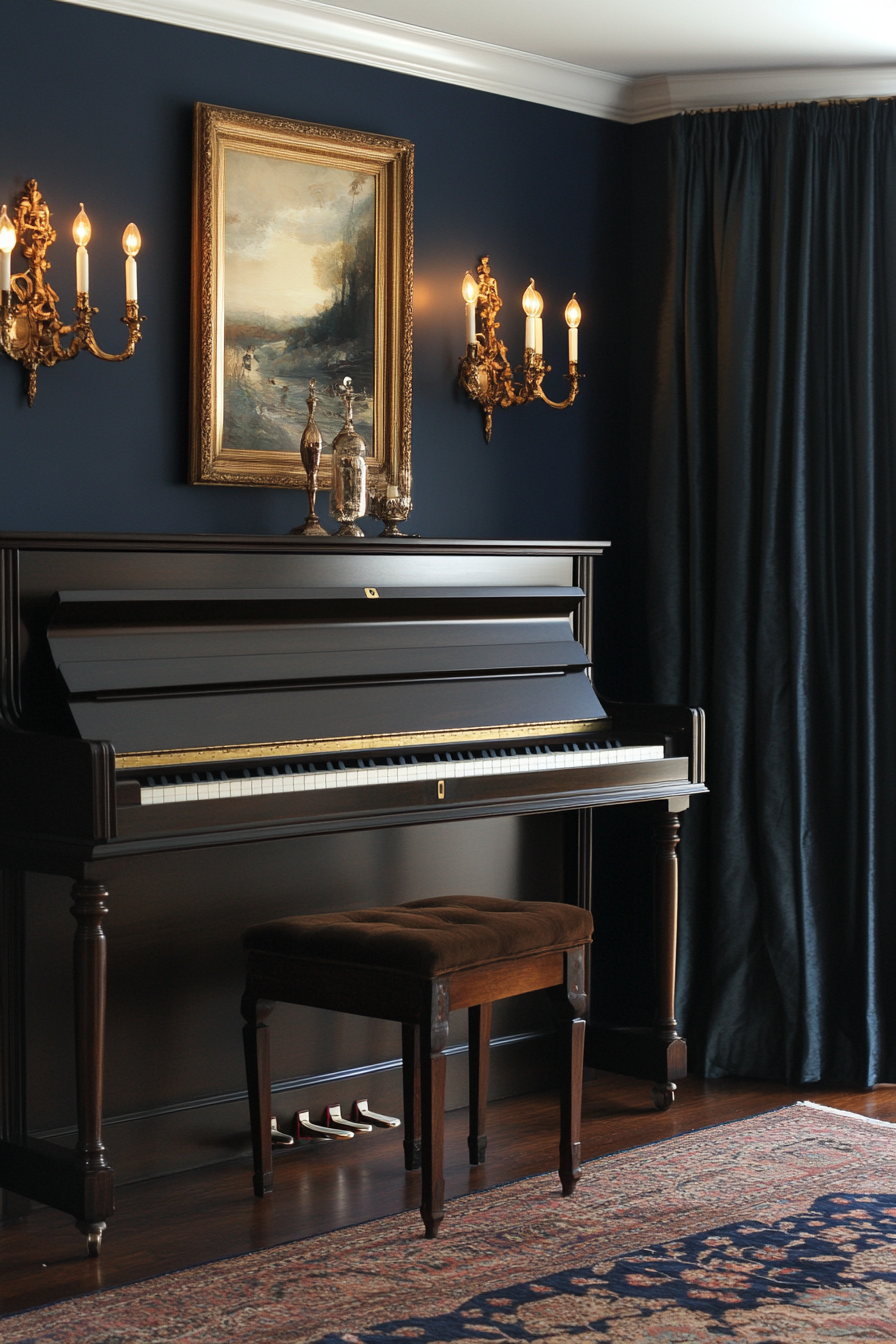upright piano decor
