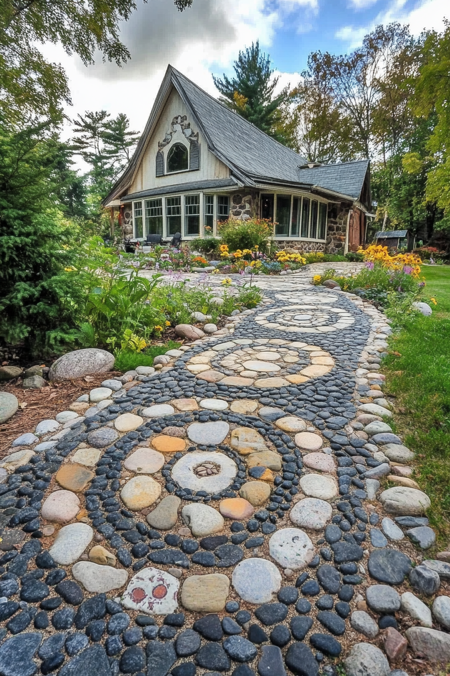 Front-yard-rock-landscaping-idea