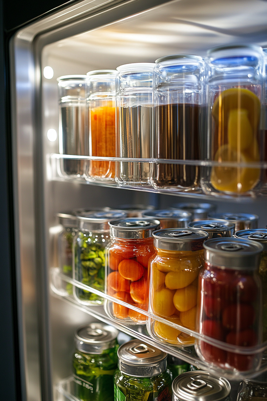 small fridge organization