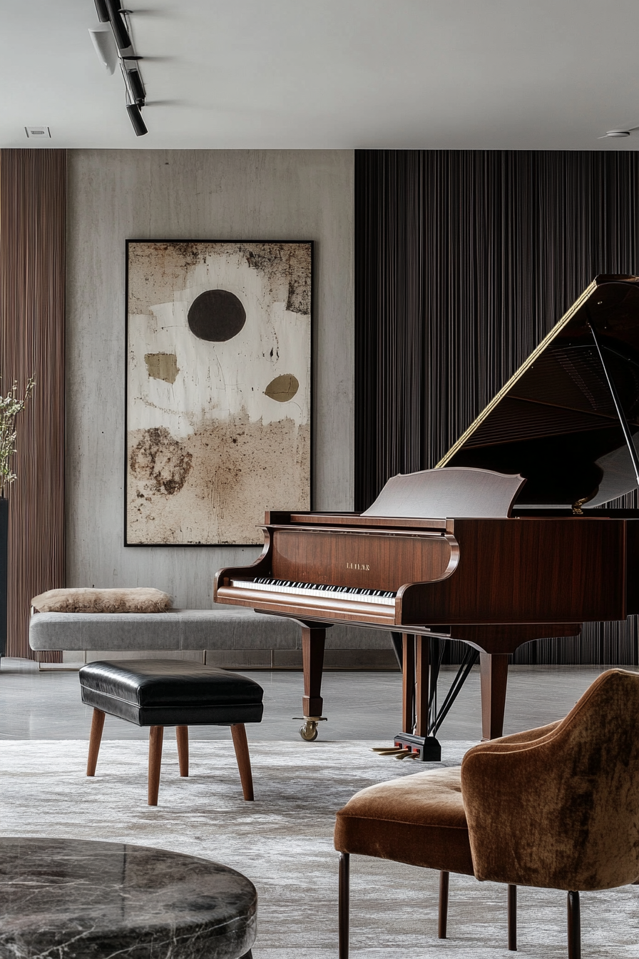 upright piano decor