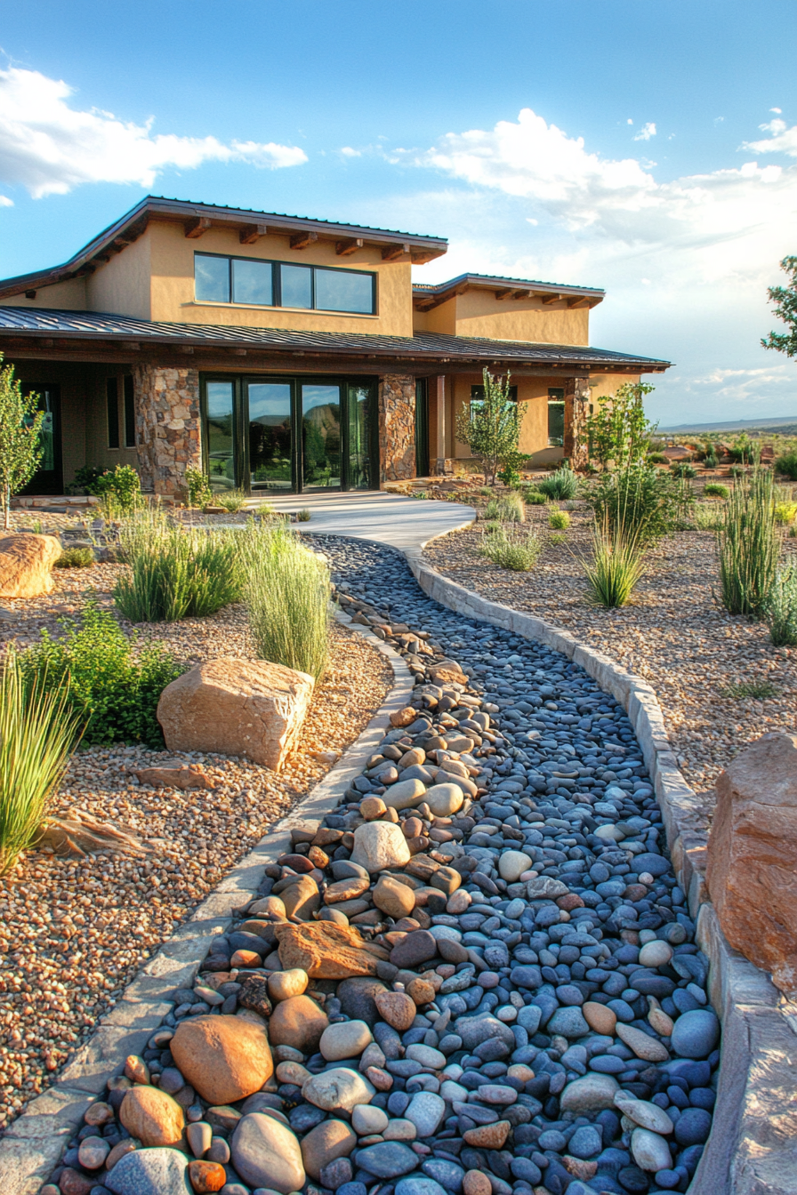 Front-yard-rock-landscaping-idea