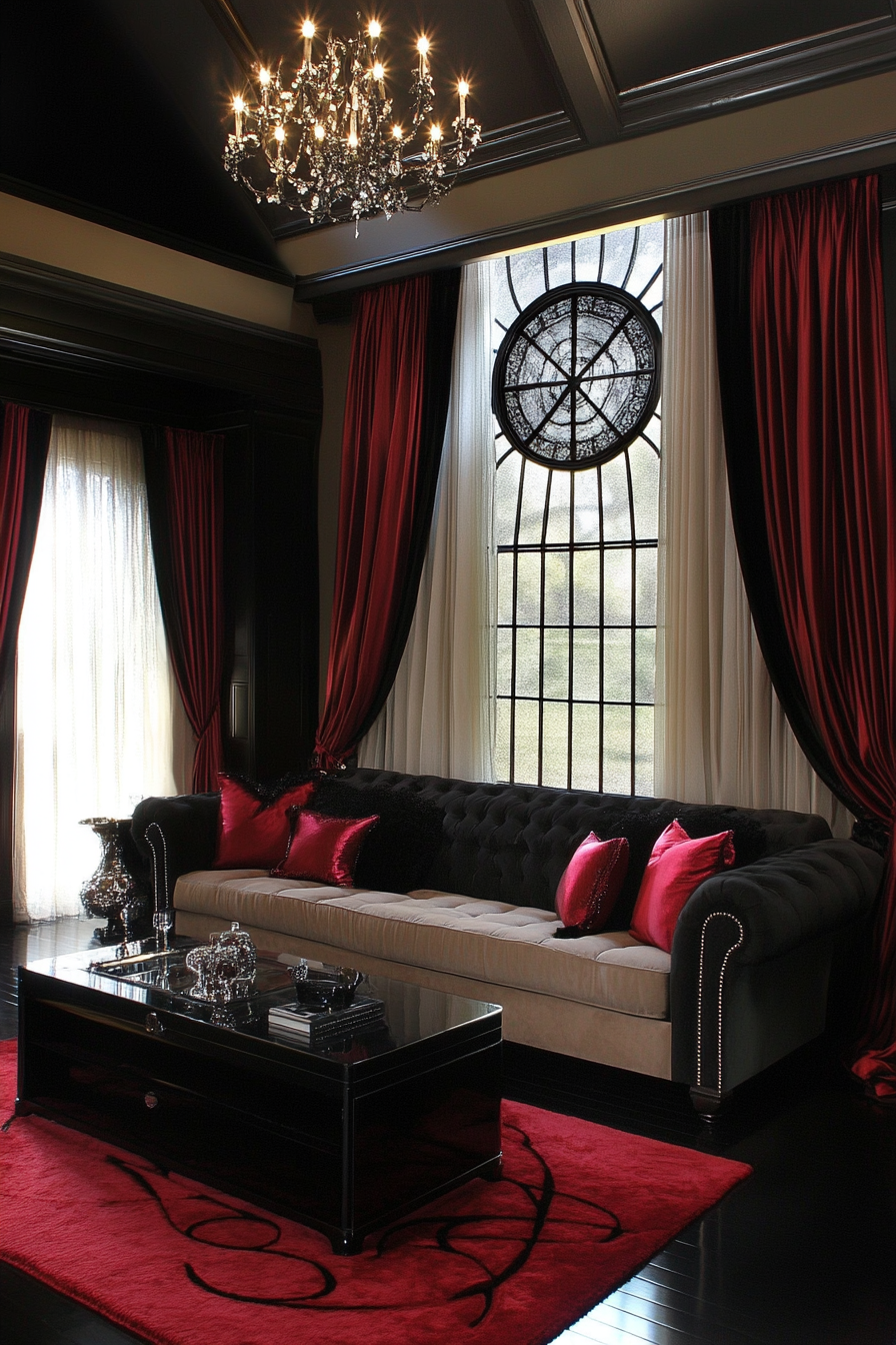 moody vintage living room
