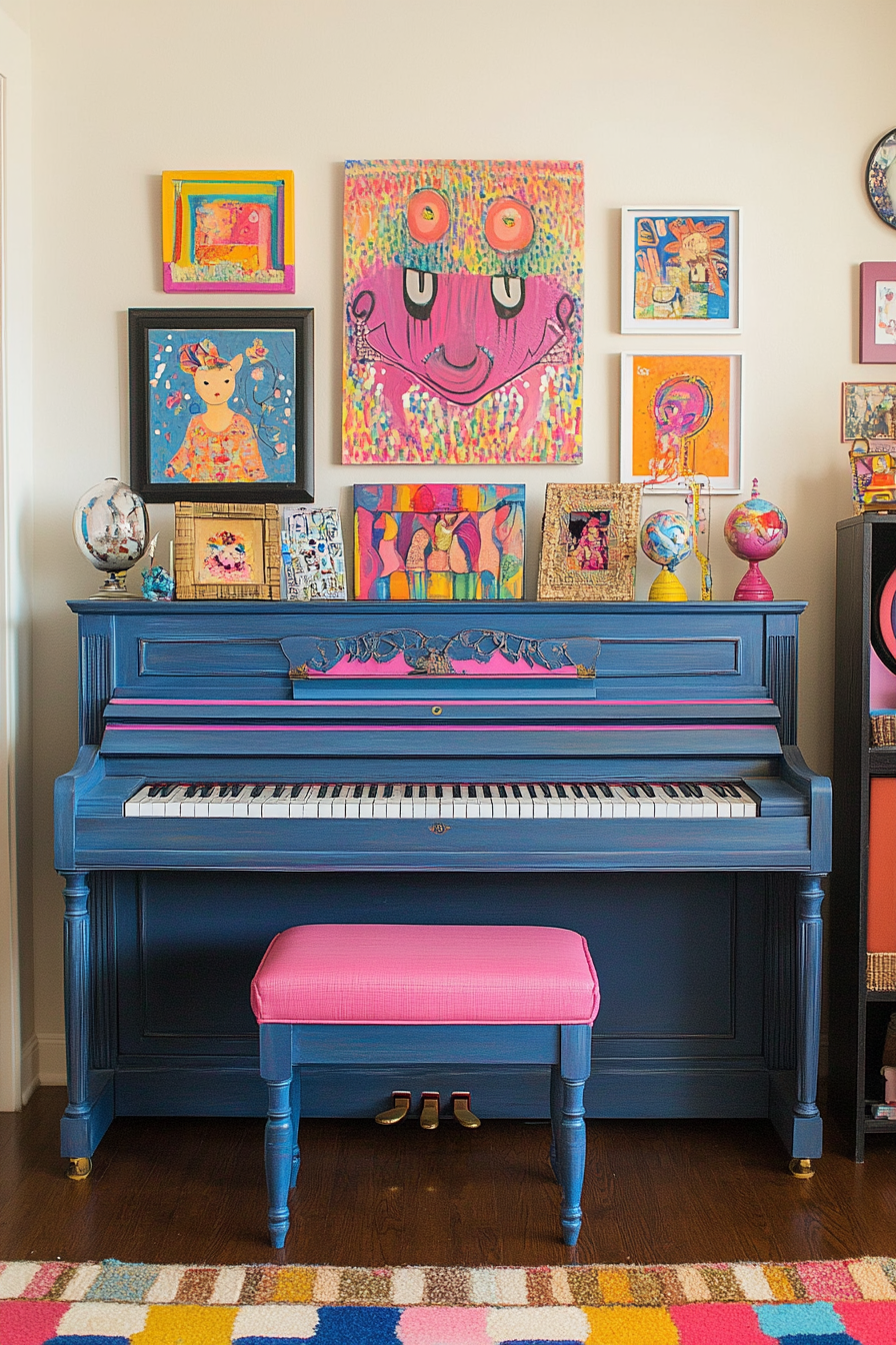 upright piano decor