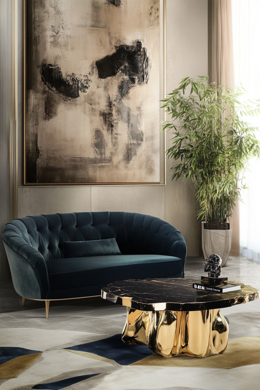 moody vintage living room